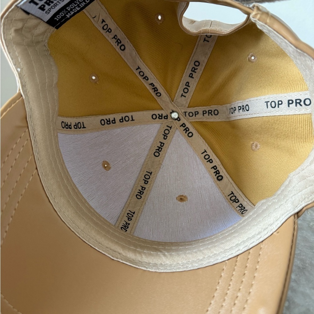 Brown Polyurethane Baseball Cap - Picture 5 of 5